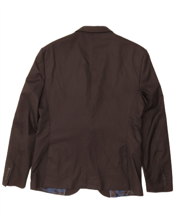 Zara Chaqueta Blazer De 2 Botones Para Hombre EU 54 XL Poliéster Negro