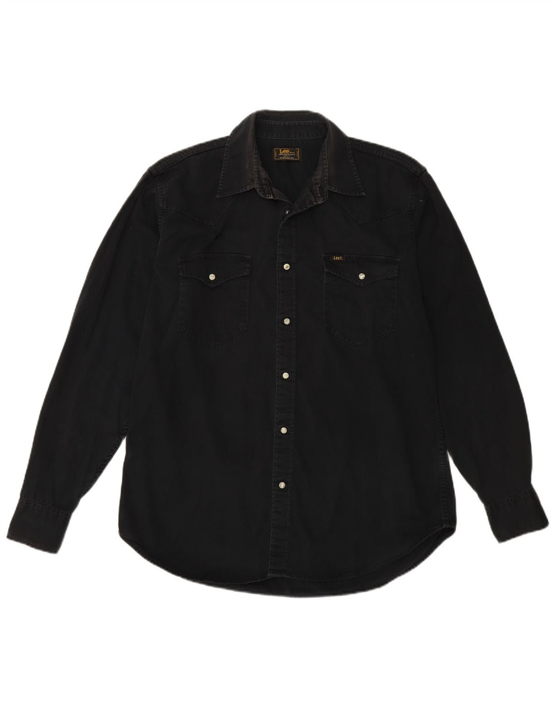 LEE Camisa vaquera para hombre, talla grande, algodón negro