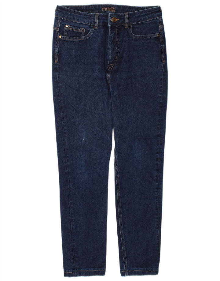 Vaqueros ajustados Magic para mujer UK 12 Medium W30 L26 Azul marino Algodón