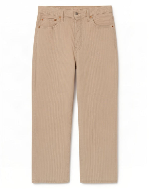 Pantalones Levi's Ribcage Rectos De Pana Para Mujer W31 L26 Algodón Blanco Roto