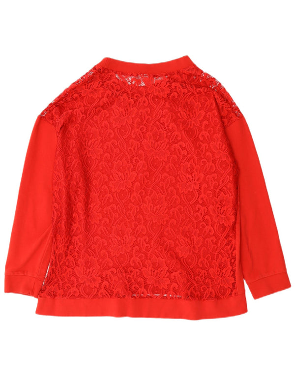 PIAZZA ITALIA Blusa para mujer Top UK 40 Grande Rojo Floral