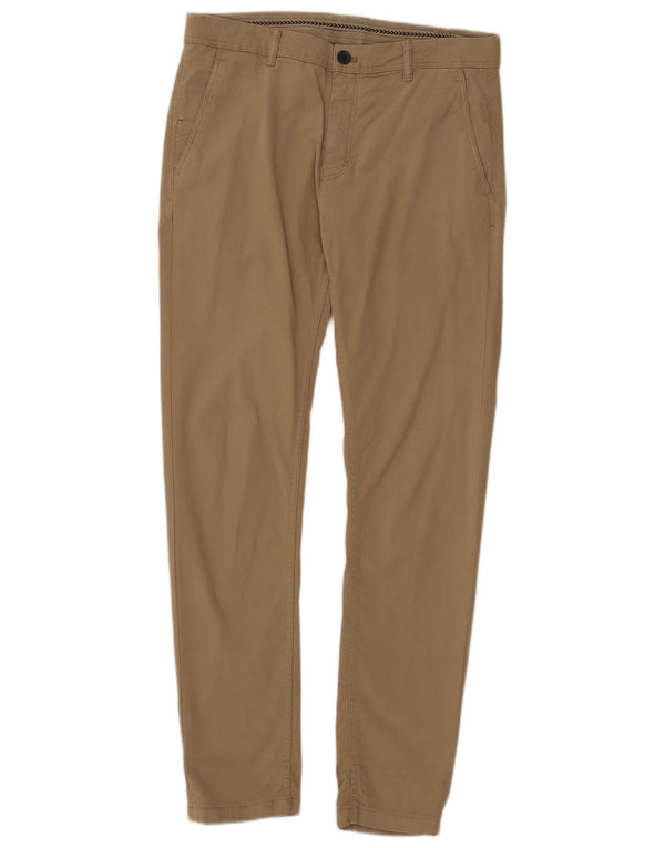 Zara Mens Skinny Chino Pantalones EU 40 Medium W31 L31 Beige