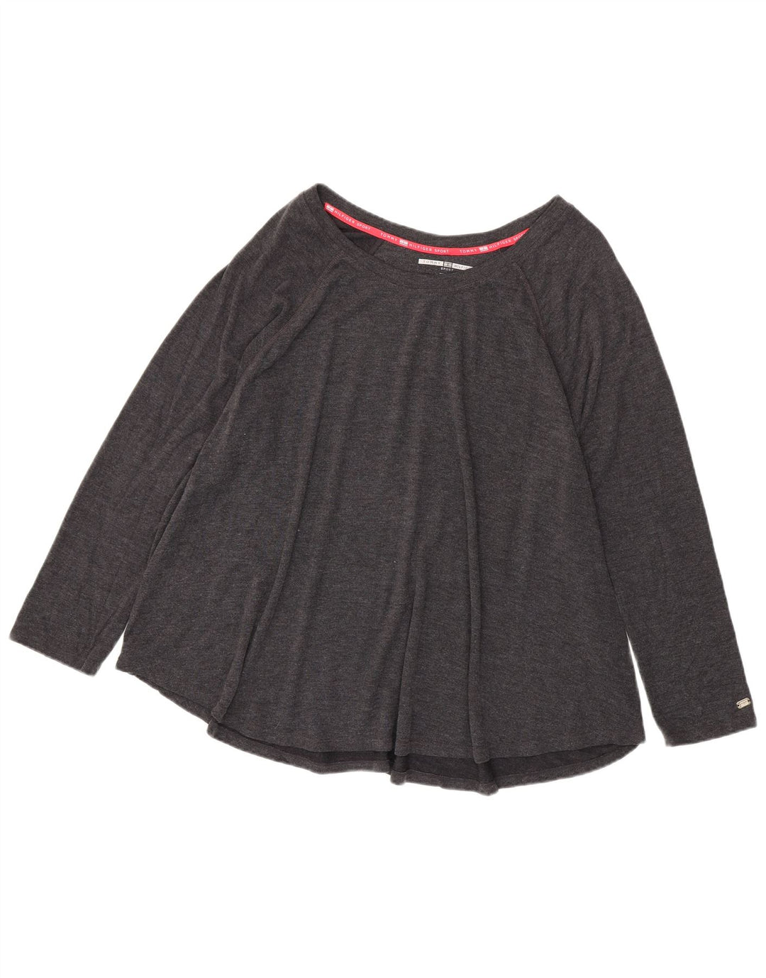 Tommy Hilfiger Top Mujer Manga Larga UK 20 2XL Poliéster Gris