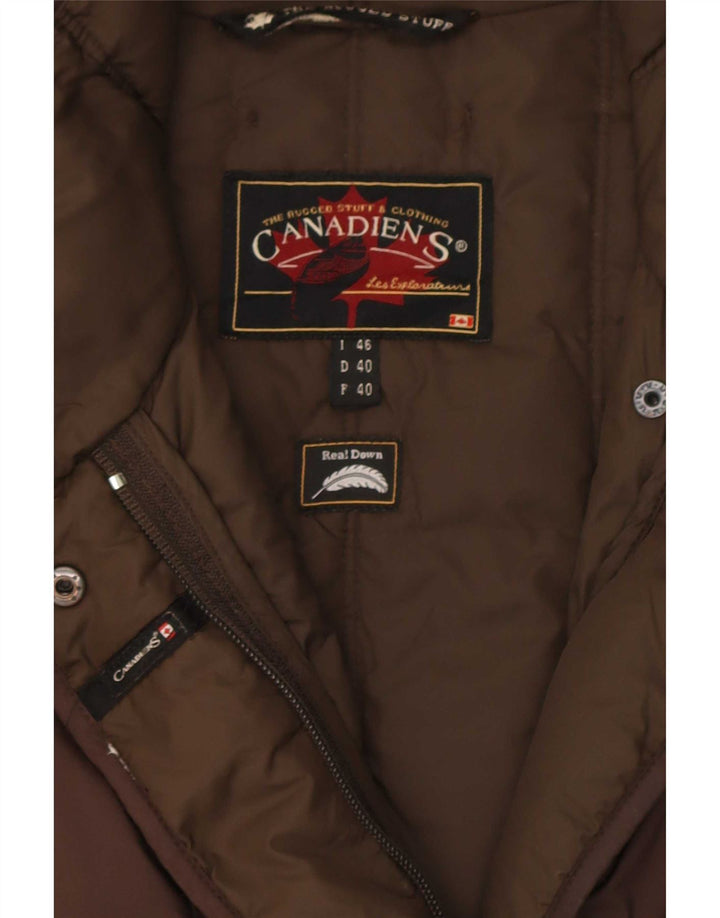 Canadiens - Abrigo acolchado para mujer IT 46 grande marrón