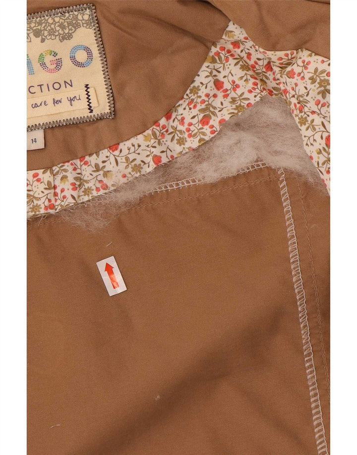 Marks & Spencer Chaqueta utilitaria con capucha Indigo para mujer, talla 44, color beige