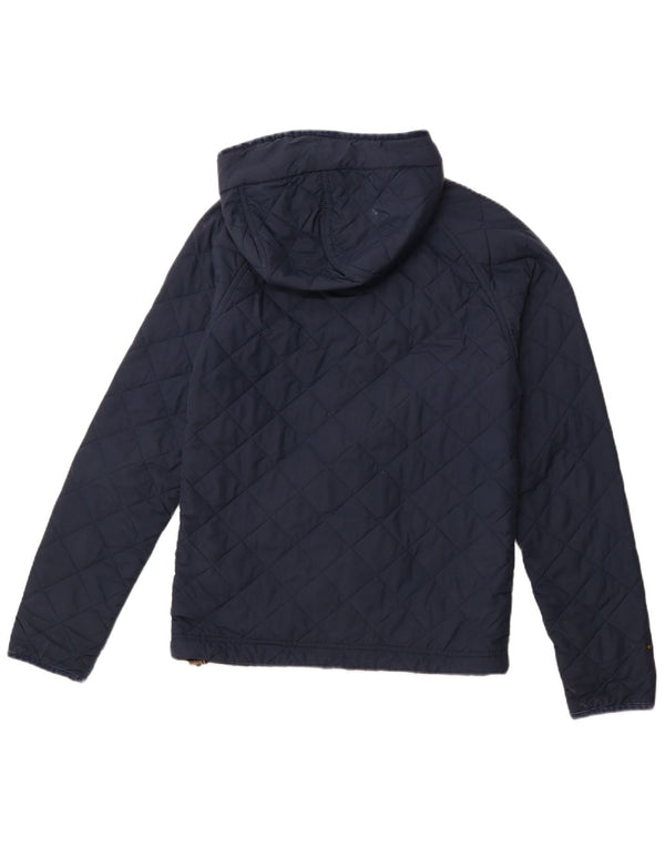 JACK WILLS Chaqueta acolchada con capucha para hombre UK 34 XS Azul marino Poliéster