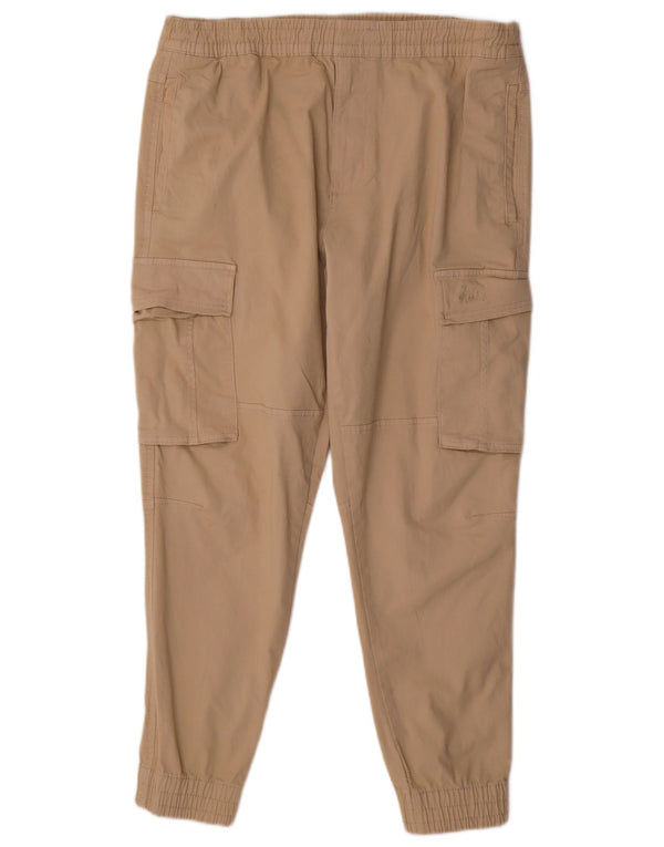 Zara Mens Joggers Cargo Pantalones EU 44 Grande W34 L29 Algodón Beige