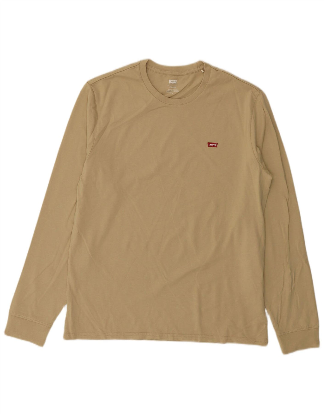 LEVI'S Camiseta estándar para hombre de manga larga de algodón beige medio