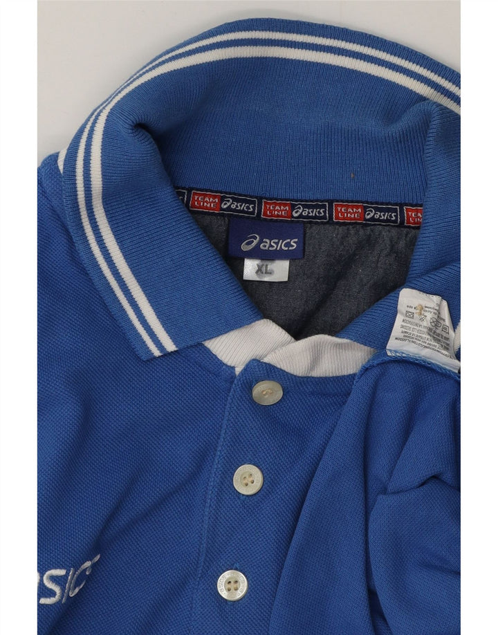 ASICS Polo gráfico para hombre XL Algodón azul