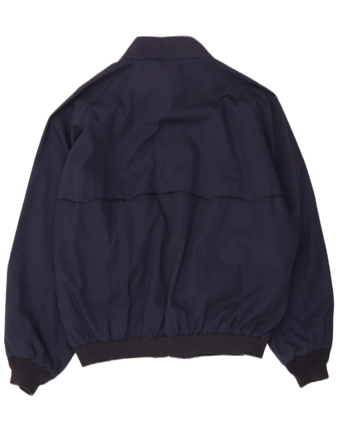 Vintage hombres bomber chaqueta Reino Unido 42 XL azul marino poliéster