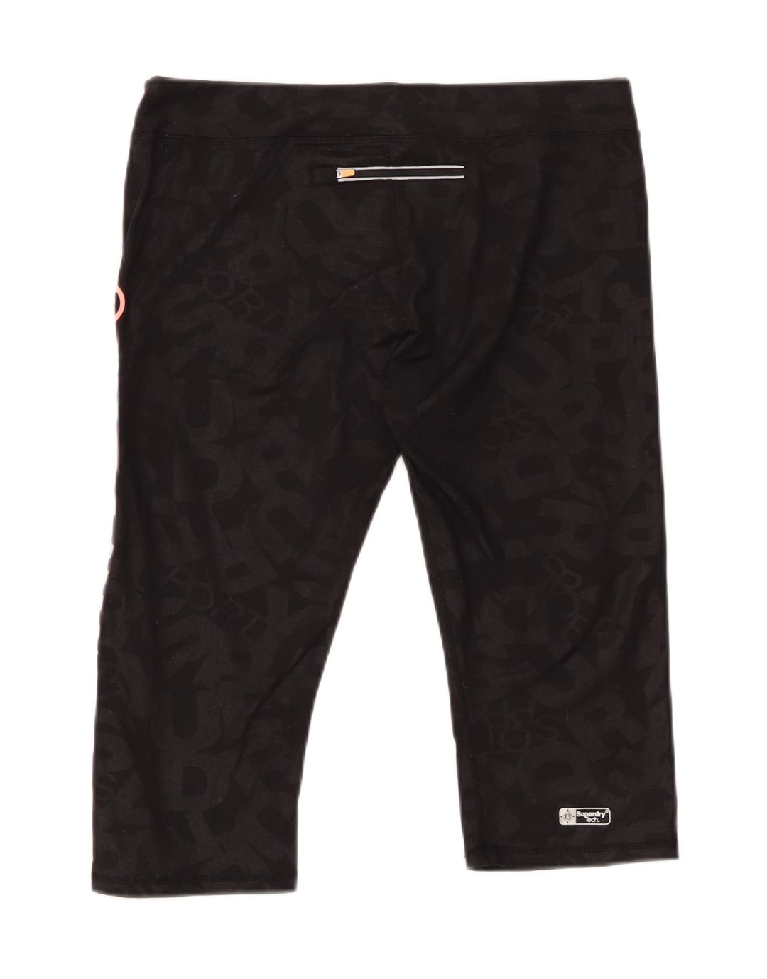 SUPERDRY Pantalones cortos deportivos gráficos para mujer UK 44 Grande Poliéster negro