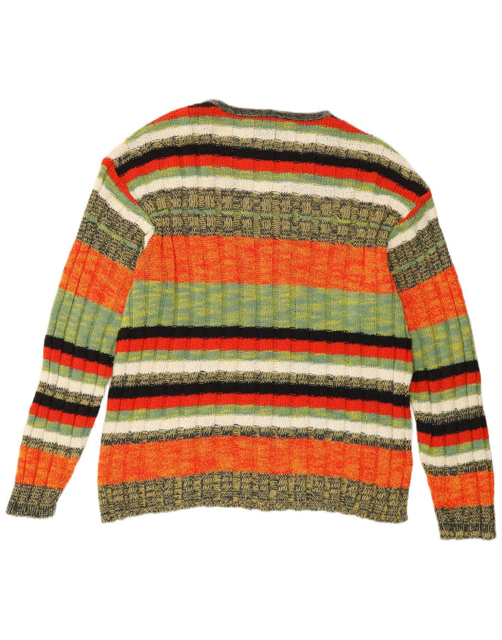 Foxhound - Jersey con cuello en V para hombre, talla XL, algodón a rayas multicolor