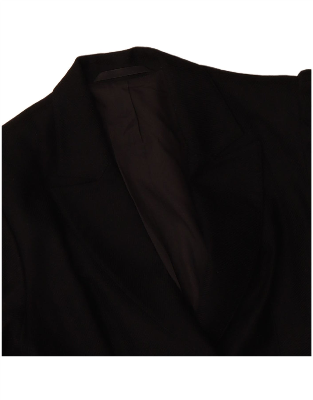 VINTAGE Chaqueta Blazer de Doble Pecho para Mujer Reino Unido 14 Negro Medio