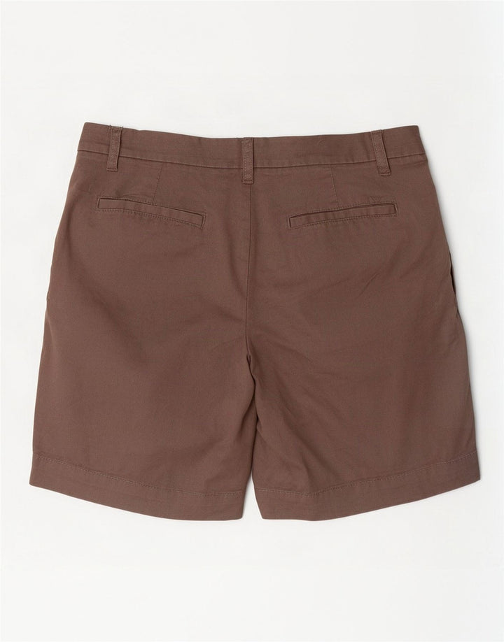 Marks & Spencer Pantalones cortos chinos para mujer UK 12 Medium W32 Algodón marrón