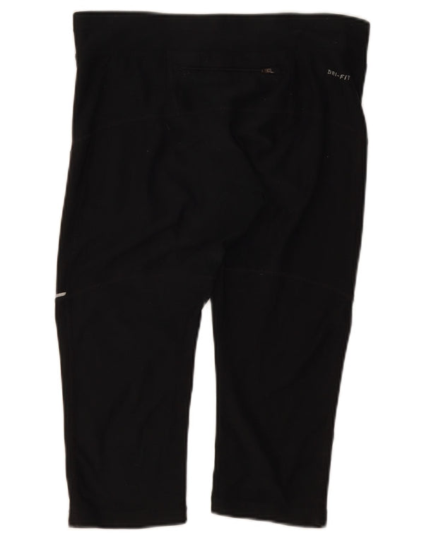 Nike - Leggings capri Dri Fit para mujer, talla 10, poliéster negro pequeño