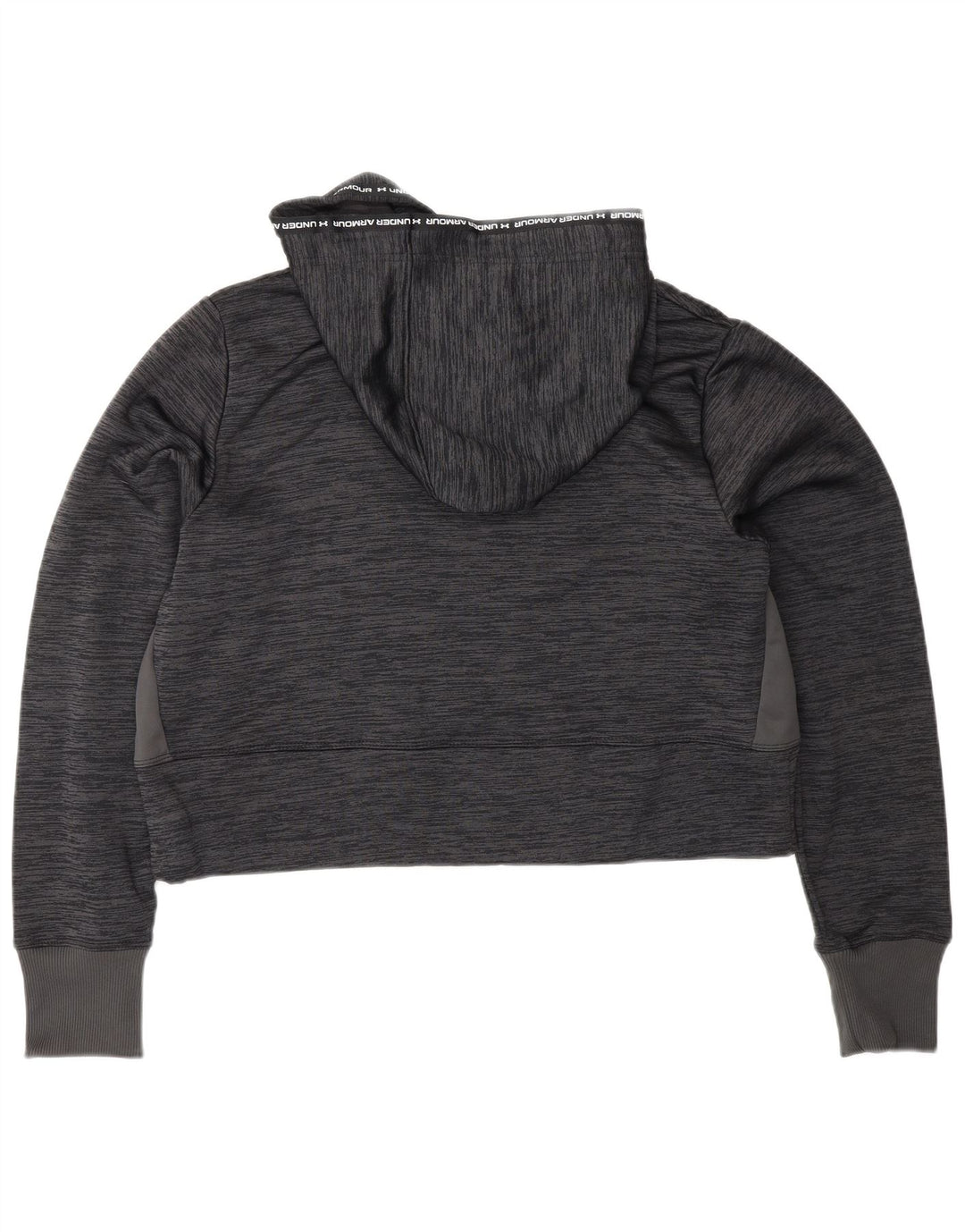 UNDER ARMOUR Jersey con capucha corta para mujer Reino Unido 14 Poliéster moteado gris medio