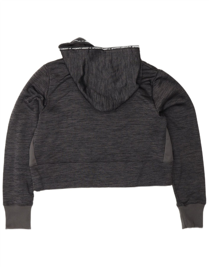 UNDER ARMOUR Jersey con capucha corta para mujer Reino Unido 14 Poliéster moteado gris medio