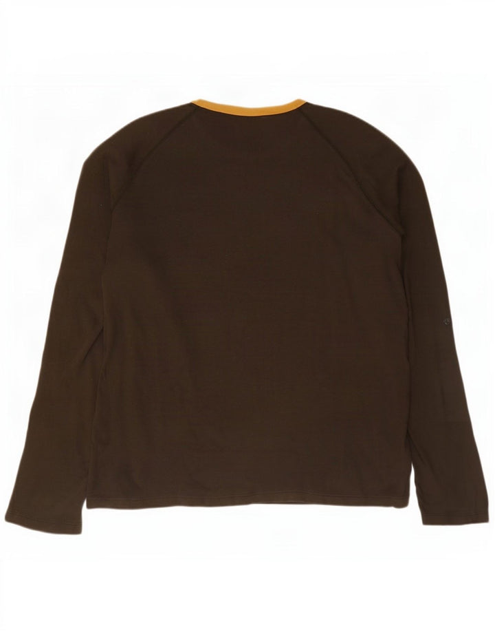 Woolrich Mens Graphic Top Manga Larga 2XL Algodón Marrón