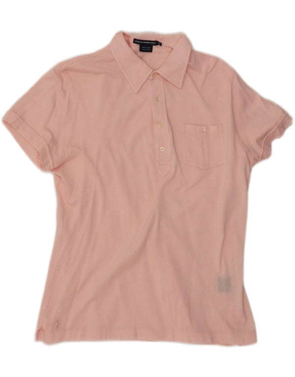 RALPH LAUREN Polo para mujer UK 40 XL Algodón en espiga rosa