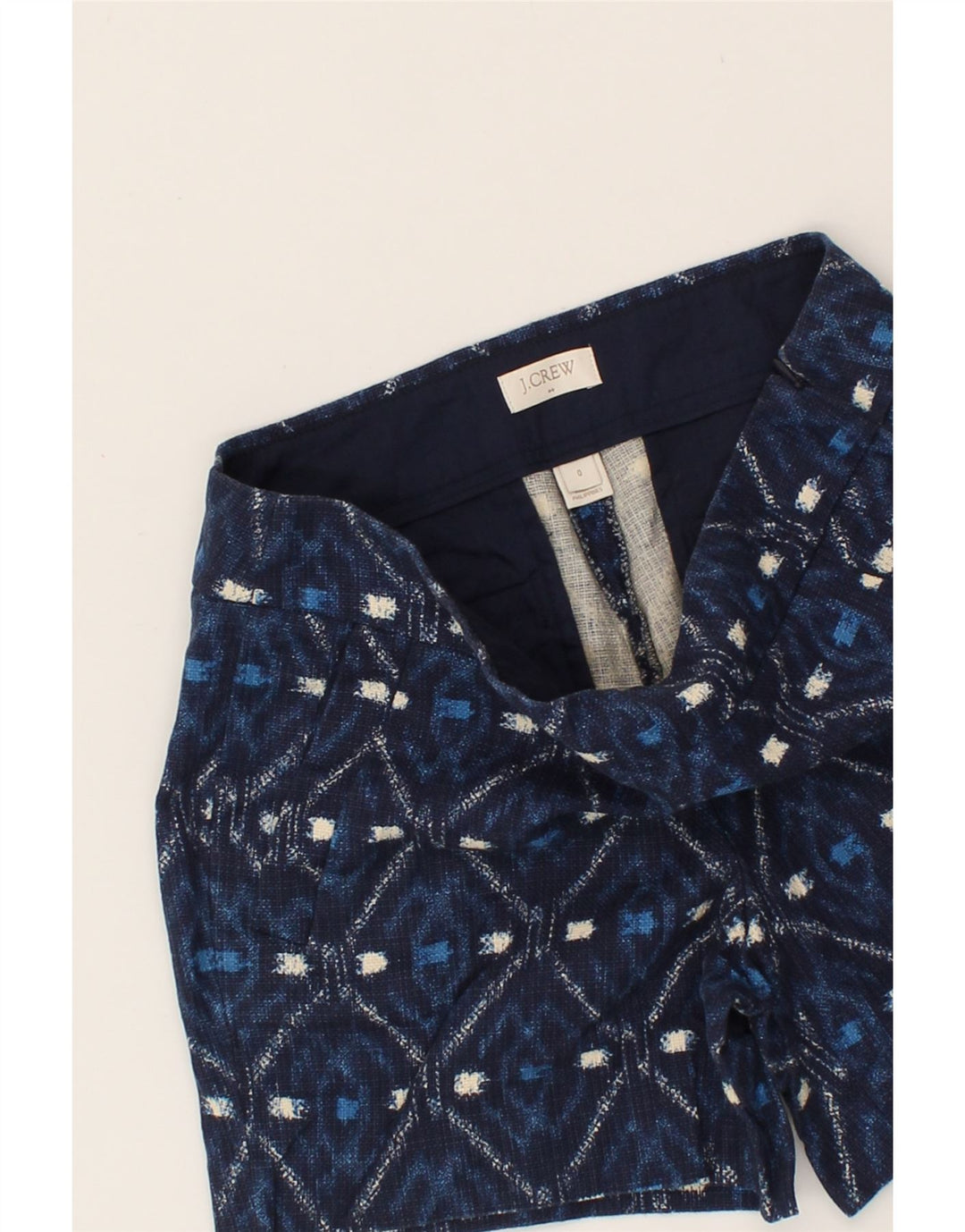 J. CREW Womens Abstract Pattern Casual Shorts US 0 XS W28  Navy Blue Vintage J. Crew and Second-Hand J. Crew from Messina Hembry 