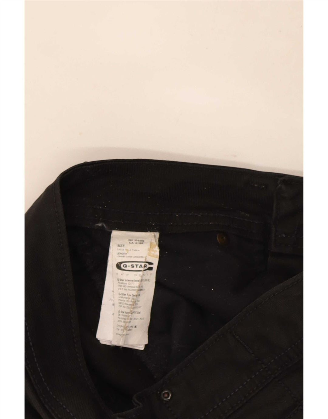 Vaqueros rectos para mujer G-Star W29 L34 Algodón negro