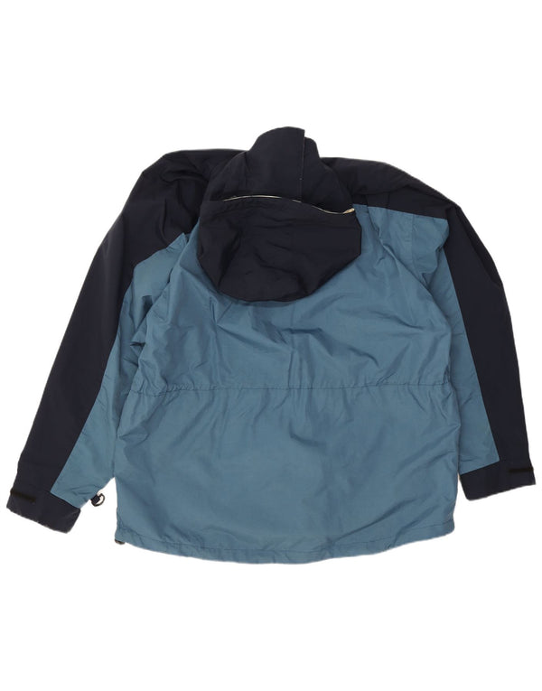 Nautica Chaqueta utilitaria con capucha para hombre UK 38 Azul medio Poliéster con bloques de color