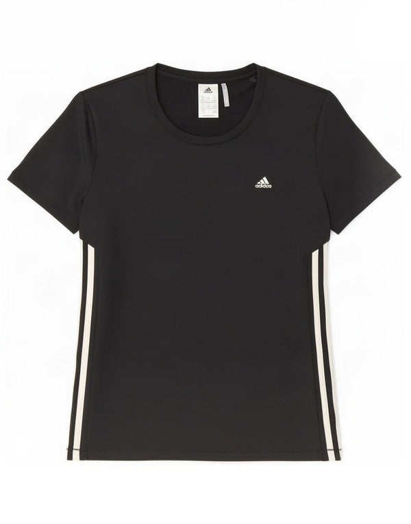 Adidas Mujer Climalite Camiseta Top UK 12/14 Mediano Negro Poliéster