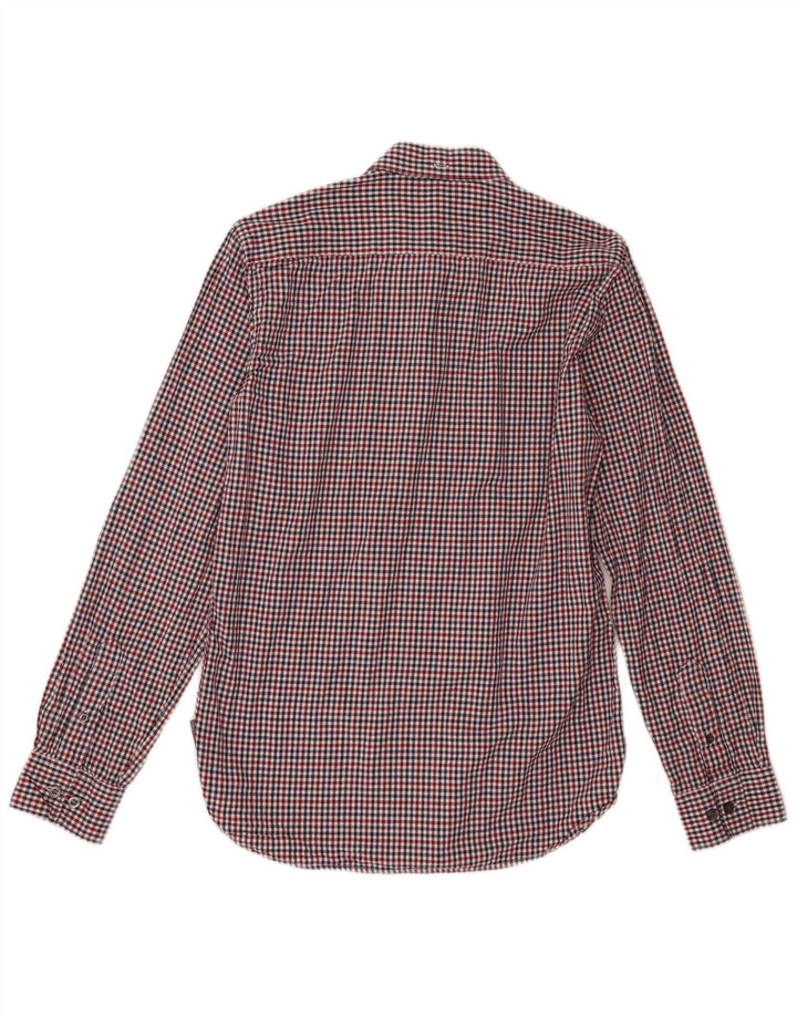 Camisa de hombre French Connection pequeña de algodón a cuadros multicolor
