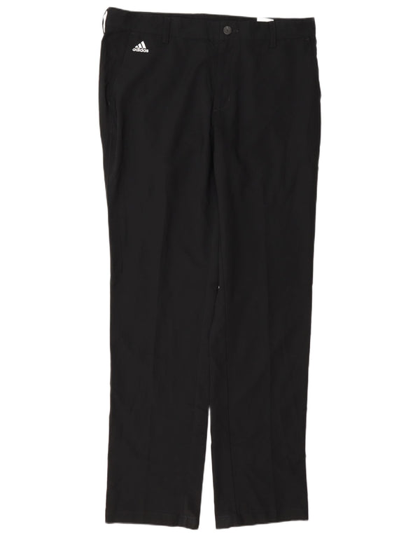 Adidas Pantalón chino recto Climalite para hombre W34 L34 Poliéster negro