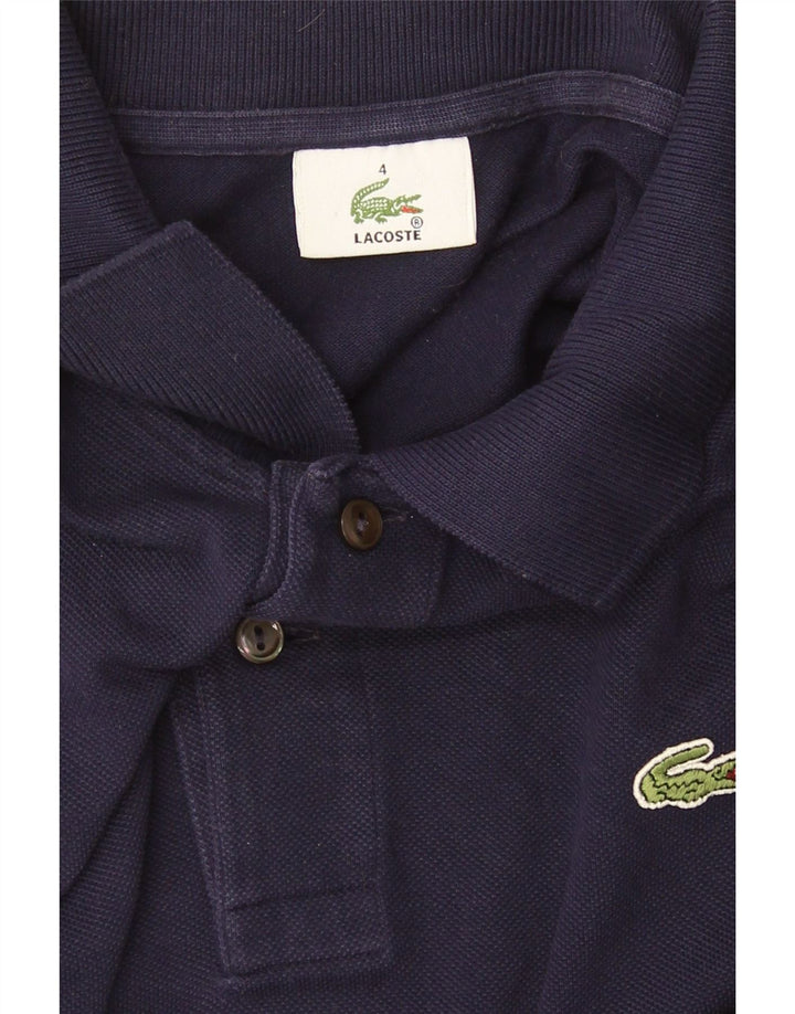Polo Lacoste para hombre talla 4 mediano algodón azul marino