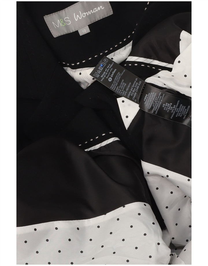 Marks & Spencer Chaqueta tipo blazer con 1 botón para mujer UK 40 Mediano Poliéster negro