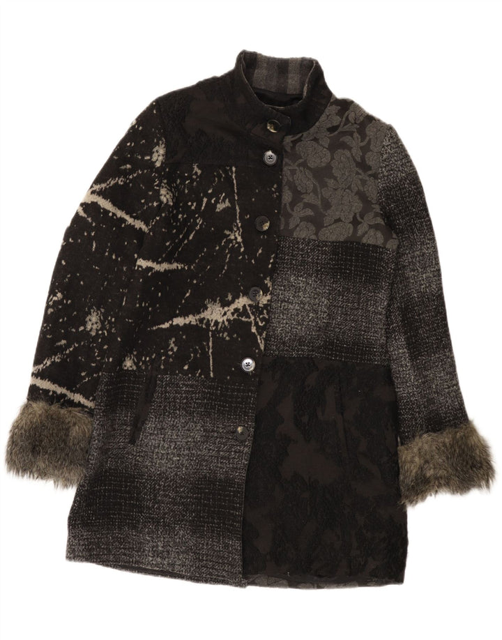 Abrigo Desigual Mujer EU 44 XL Gris Patchwork Poliéster
