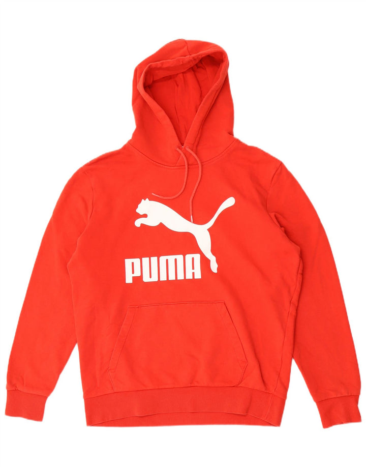 Puma Hombre Sudadera Con Capucha Gráfica Jersey De Algodón Rojo Medio