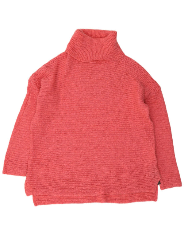Marks & Spencer Suéter tipo jersey con cuello vuelto para mujer UK 44 Grande Poliamida rosa