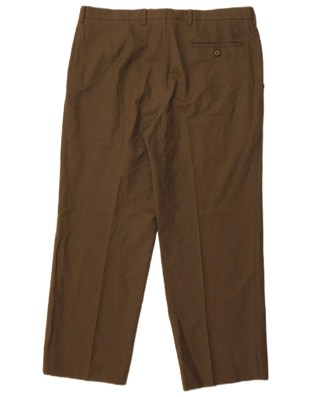 Burberrys Pantalón de traje recto para hombre W36 L27 Lana caqui