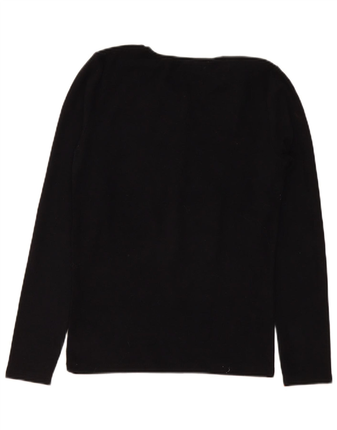 Zara Mujer Top Manga Larga UK 44 Grande Negro