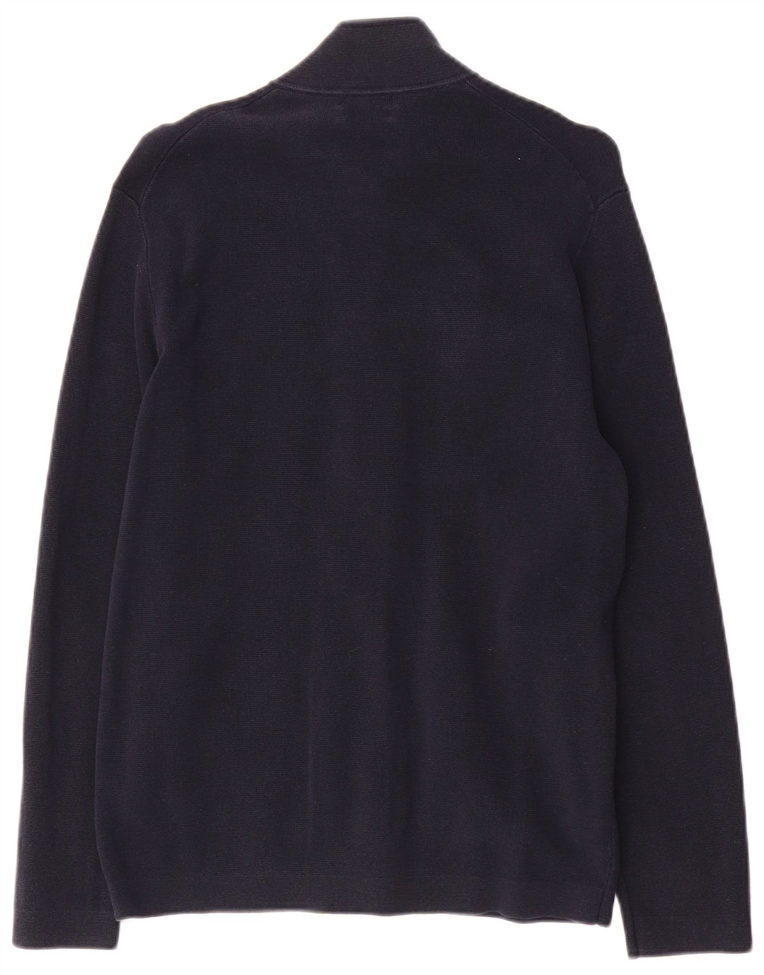 Massimo Dutti Jersey Cárdigan Hombre Mediano Azul Marino Algodón