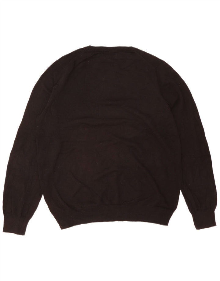 Marks & Spencer Jersey de Cuello Redondo para Hombre XL Algodón Negro