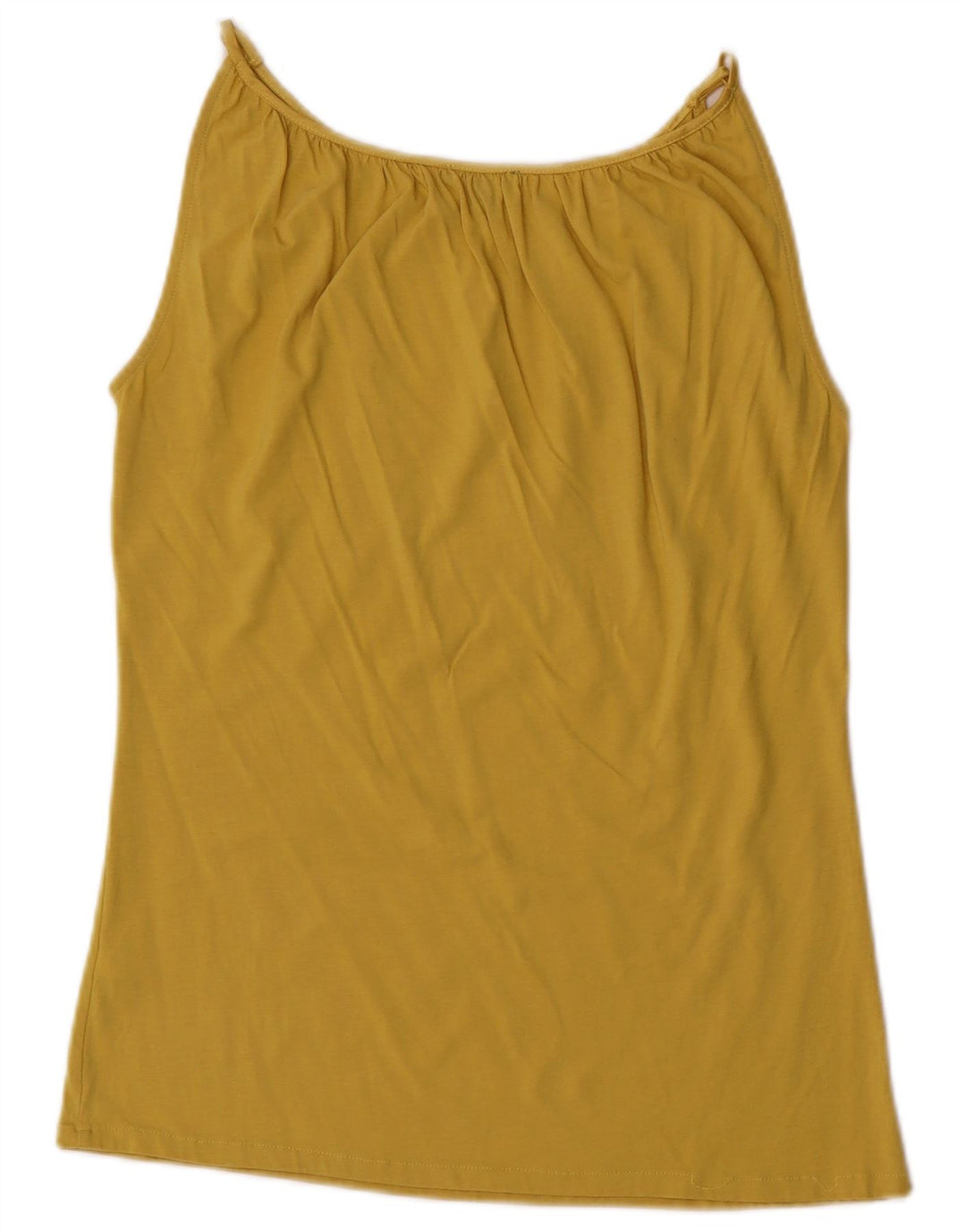 Massimo Dutti Top Cami Mujer UK 44 Lyocell Amarillo Mediano