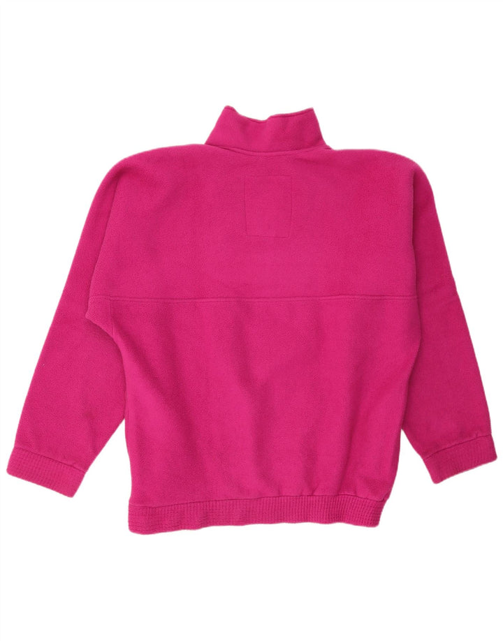 Tecnica - Jersey de forro polar con cuello y cremallera para hombre, poliéster rosa grande