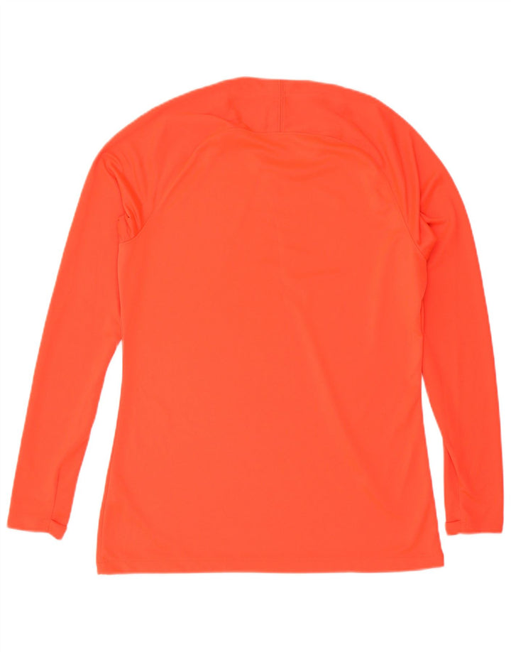 Nike - Camiseta Dri Fit para hombre, manga larga, talla grande, color naranja