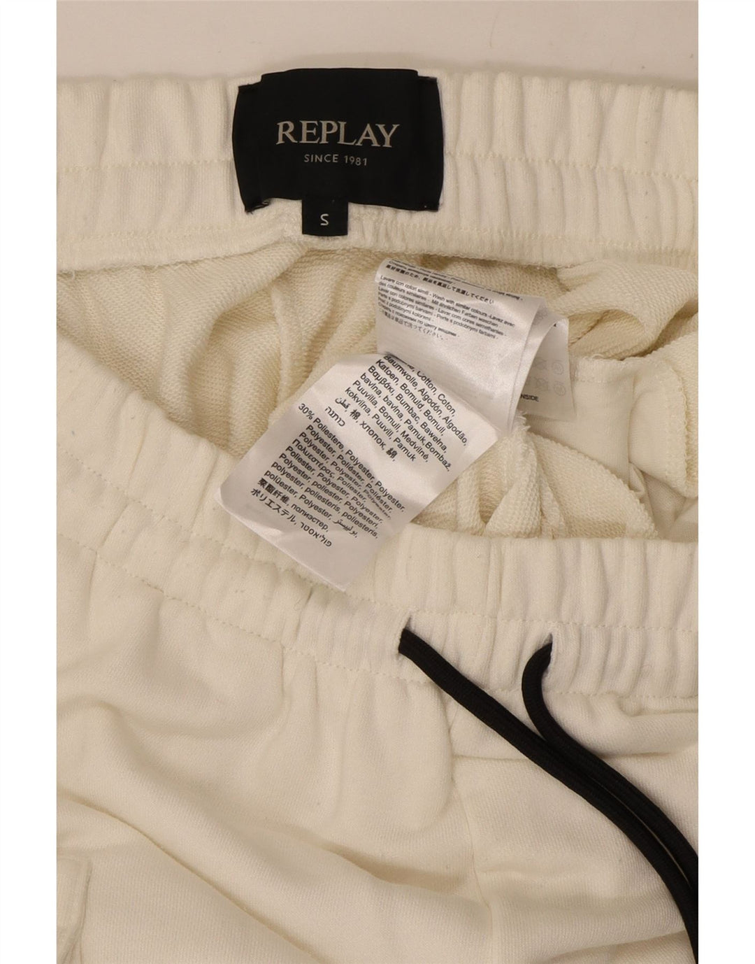 Replay Pantalón De Chándal Cargo Hombre Joggers Small Algodón Blanco