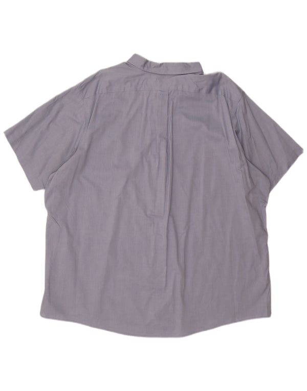 EDDIE BAUER Camisa de manga corta para hombre, ajuste relajado, 3XL, algodón azul