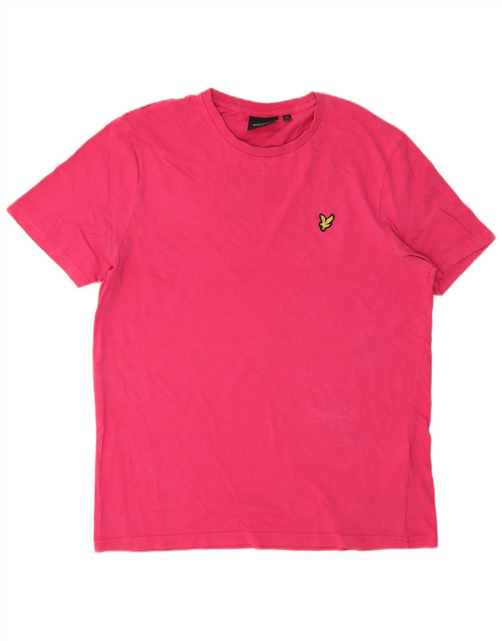 Lyle & Scott - Camiseta para hombre, talla grande, color rosa, algodón