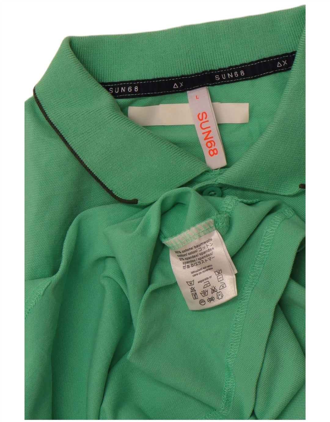 SUNDEK Polo para hombre de algodón verde grande