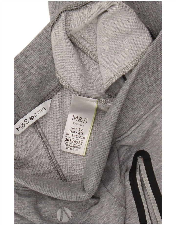Marks & Spencer Pantalones de chándal cortos para mujer UK 42 Algodón gris medio