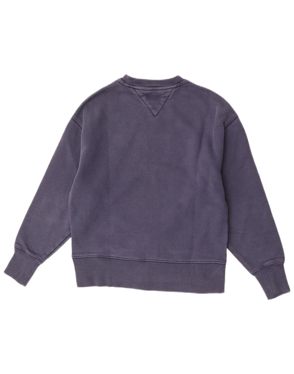 Tommy Hilfiger Sudadera de gran tamaño con gráfico para mujer UK 6 XS Azul marino