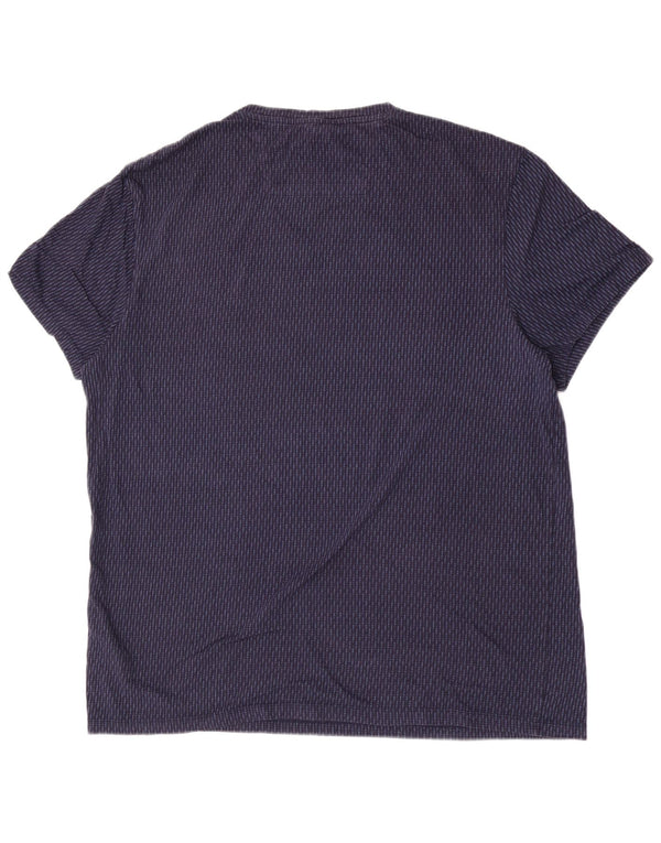Calvin Klein Camiseta para hombre Top XL Algodón a rayas azul marino