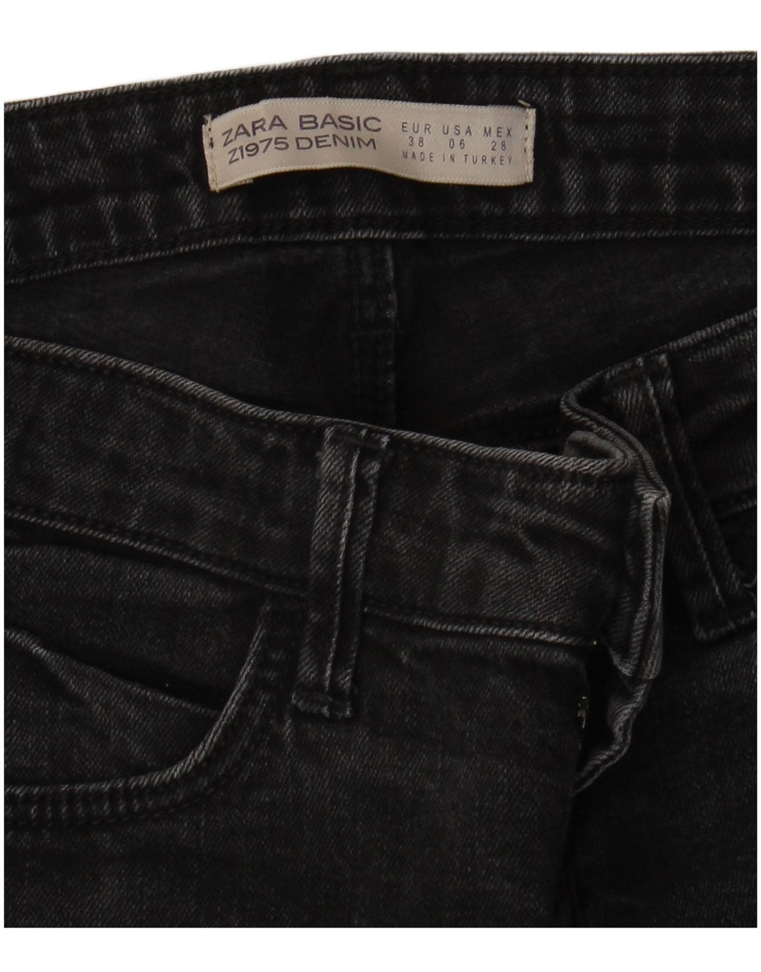 Zara Jeans Slim para Mujer EU 38 Small W28 L27 Gris