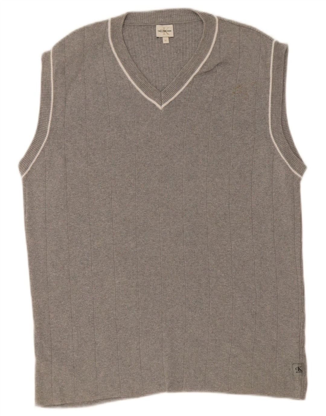Calvin Klein Jeans Chaleco para hombre Camiseta sin mangas Algodón gris medio